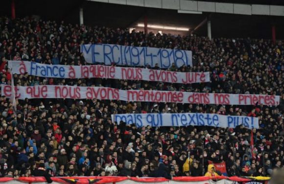 Etoile Rouge de Belgrade (Serbie) : une banderole dit merci à la France qui n’existe plus