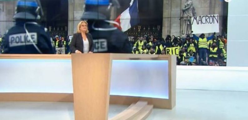 « Gilets jaunes » : France 3 accusée d’avoir censuré une pancarte hostile à Emmanuel Macron