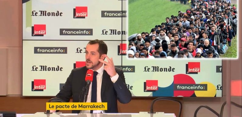 Nicolas Bay aux journalistes de France Inter : «Le pacte de Marrakech dit qu’il faut éduquer les médias à présenter positivement l’immigration, mais certains médias n’en ont pas besoin vu qu’ils la soutiennent déjà.»