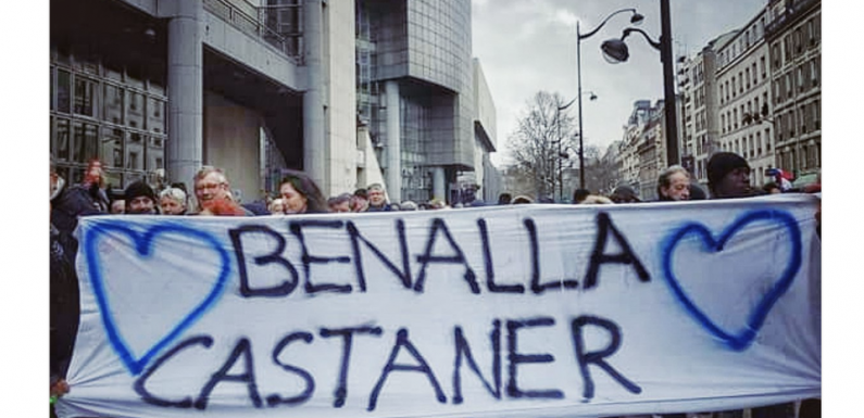 Non, les Foulards Rouges n’ont pas défilé avec une banderole de soutien à Benalla et Castaner