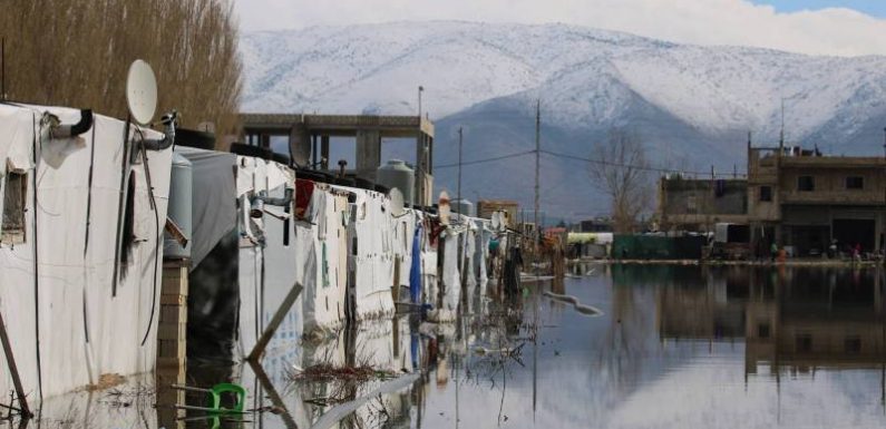 Dans la Békaa, le cauchemar de réfugiés syriens, dans l’eau, la boue et les excréments…