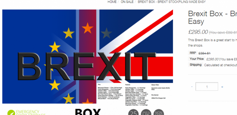 Des centaines de Britanniques s’arrachent la « Brexit Box », un kit de survie à 350 euros