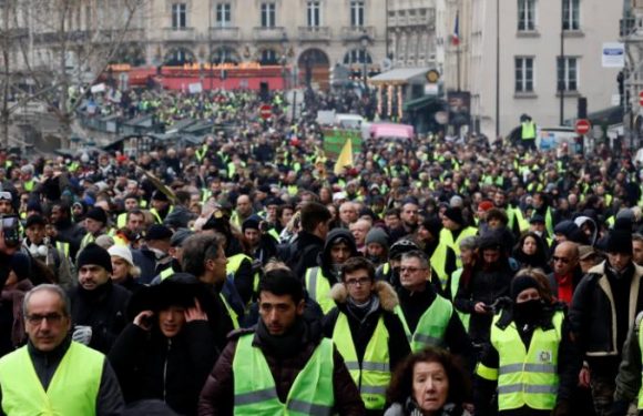 French police investigate reports of decorated officer filmed punching protesters