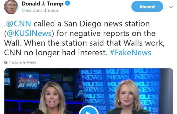San Diego (USA) : CNN demande un reportage de la chaîne locale sur la barrière à la frontière, les journalistes disent son efficacité, CNN annule