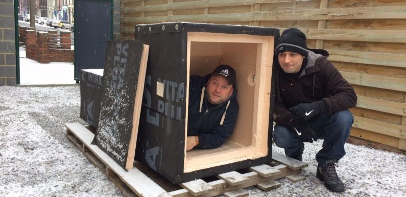 Charleroi: un caisson isotherme pour les sans-abris