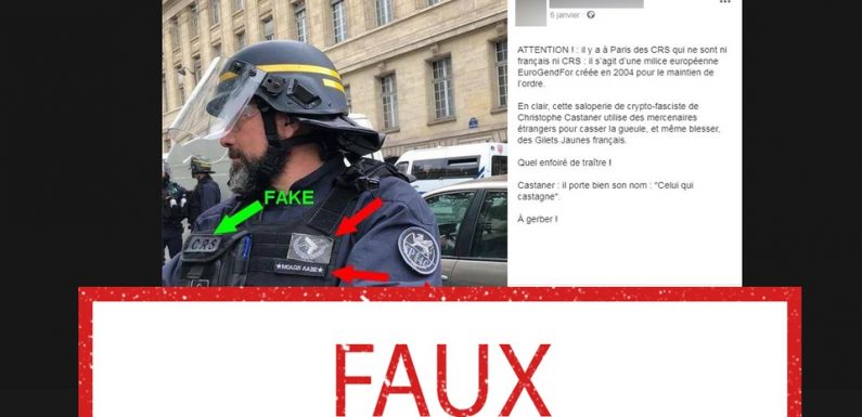 «Gilets jaunes»: Non, cet homme n’est pas un membre «d’une milice européenne» appelée «EuroGendFor»