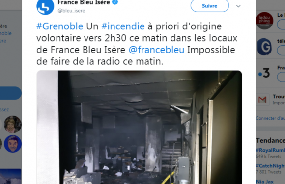 Grenoble: Les locaux de la radio France Bleu Isère ont été incendiés