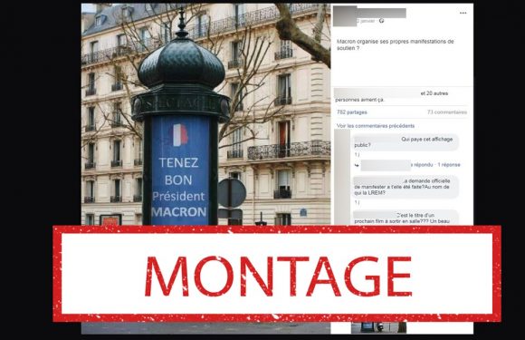 Non, une publicité en soutien à Emmanuel Macron n’a pas été affichée à Paris