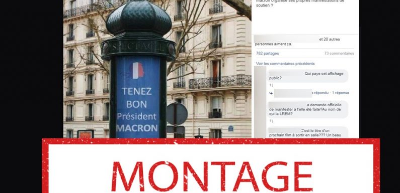Non, une publicité en soutien à Emmanuel Macron n’a pas été affichée à Paris