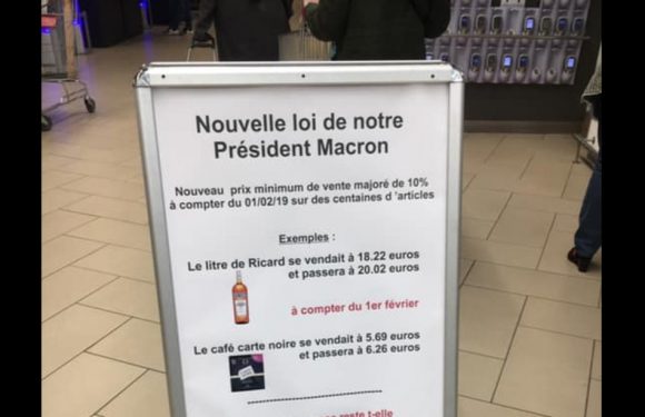 Le prix du Ricard et d&rsquo;autres produits alimentaires va-t-il augmenter de 10% le 1er février?
