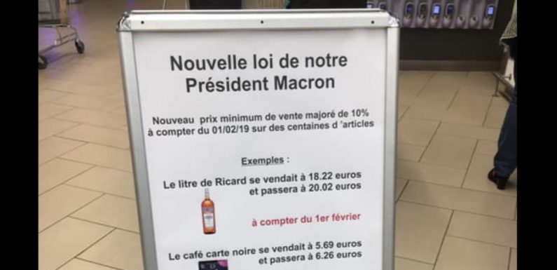 Le prix du Ricard et d’autres produits alimentaires va-t-il augmenter de 10% le 1er février?