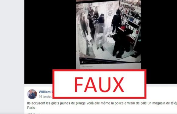 «Fact checking»: Non, cette vidéo ne montre pas des policiers français pillant un magasin