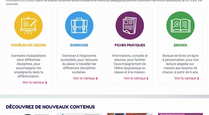 Dyspraxiatheca, des ressources gratuites pour les élèves dyspraxiques