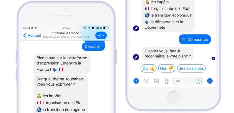 « Entendre la France », l’application Messenger pour participer au « Grand débat national »