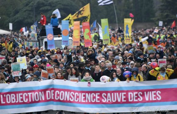 Des milliers de personnes participent à la «marche pour la vie» à Paris