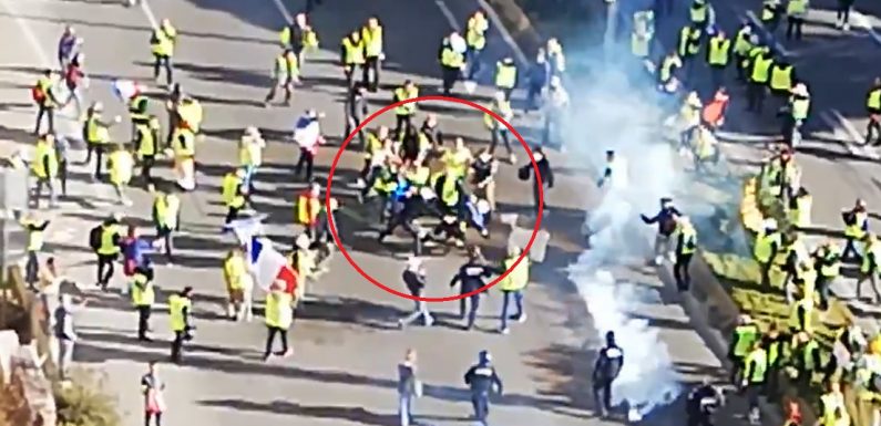 Une nouvelle vidéo montre le commandant de police de Toulon frappé par des « gilets jaunes »