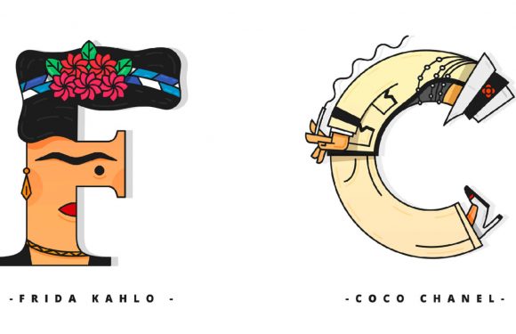 Cet alphabet créatif joue avec les lettres pour rendre hommage aux femmes inspirantes