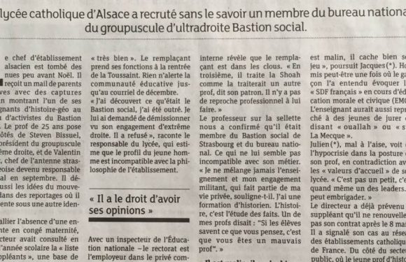 Un professeur d’Histoire voit sa carrière brisée à cause de son engagement et de ses idées