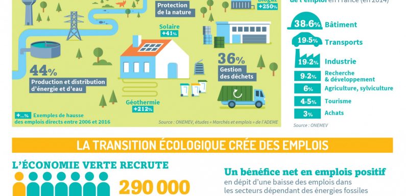 [Infographie] Combien d’#emplois grâce à la #transition #écologique ?