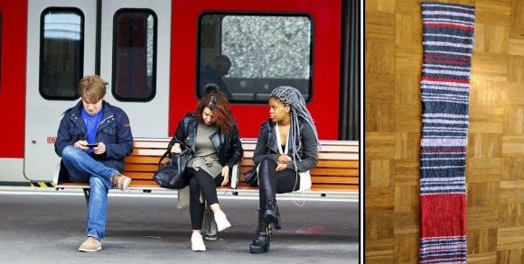 Tricoter pour dénoncer les retards des trains