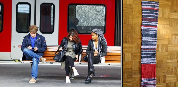 Tricoter pour dénoncer les retards des trains