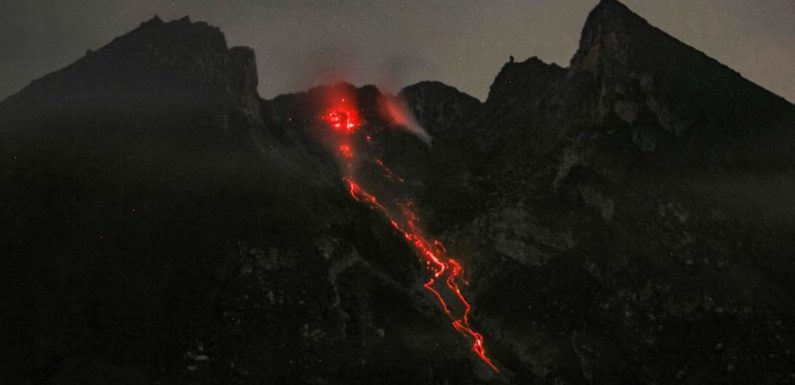 En images : l’éruption du volcan Merapi en Indonésie