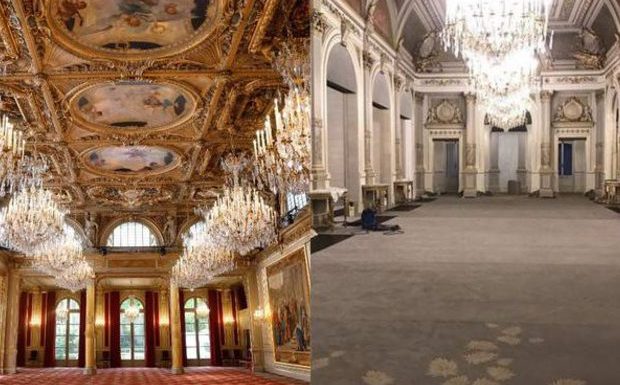 Palais de l’Élysée : la salle des fêtes rénovée est dévoilée au public