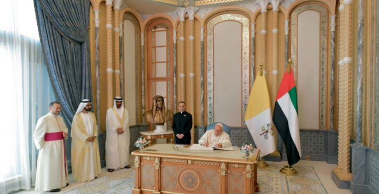 Le Pape et l’Imam de El Azhar à Abu Dhabi, célèbrent la tolérance