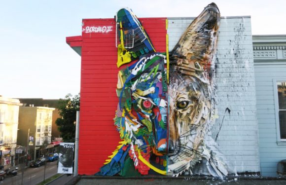 Les animaux-déchets de ce street artiste nous alertent sur leur disparition