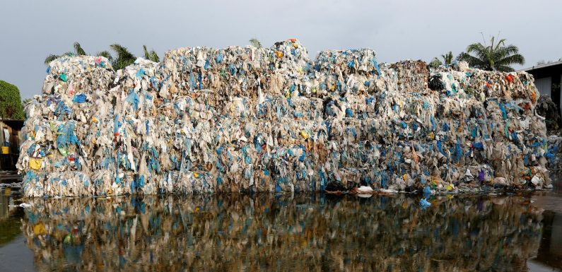 Staggering photos show one small town covered in 19,000 tons of plastic waste