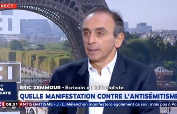 « L’immigration, terreau de l’antisémitisme » : Zemmour réagit au rassemblement contre l’antisémitisme « une mascarade » (MàJ)