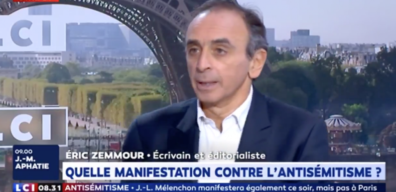 « L’immigration, terreau de l’antisémitisme » : Zemmour réagit au rassemblement contre l’antisémitisme « une mascarade » (MàJ)