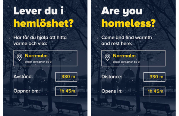 Suède : des panneaux publicitaires aident les SDF à trouver un refuge