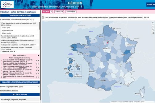 Données de santé : des cartes régionales disponibles sur un nouveau site officiel
