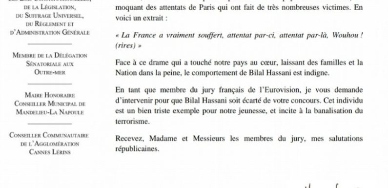 Un sénateur LR exige l’éviction de Bilal Hassani de l’Eurovision pour s’être moqué des attentats en France