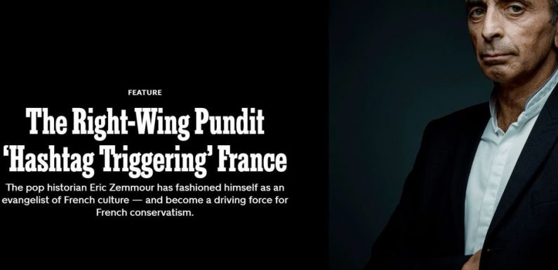 Le « New York Times » tire le portrait d’Éric Zemmour sur 20 pages (MàJ)
