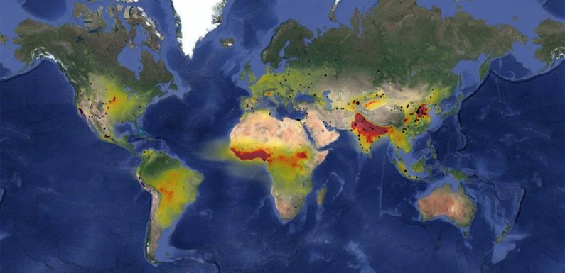 Une carte mondiale des émissions d’ammoniac