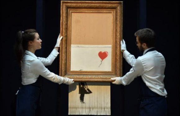 Le Bansky découpé a été présenté au public