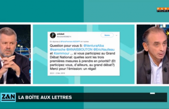 Éric Zemmour : « J’ai une priorité, la démographie, la lutte contre l’immigration, nous sommes en danger de mort »