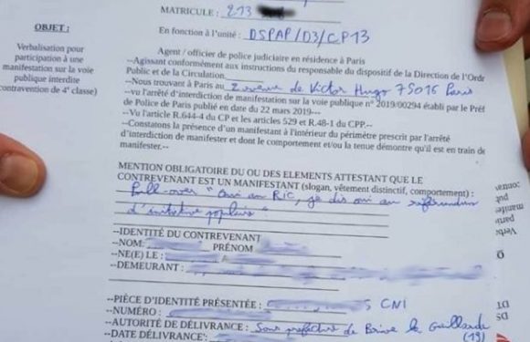 « Gilets jaunes » : un couple verbalisé samedi à Paris pour avoir porté un pull « Oui au RIC »