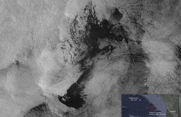 La marée noire du Grande America vue de l’espace