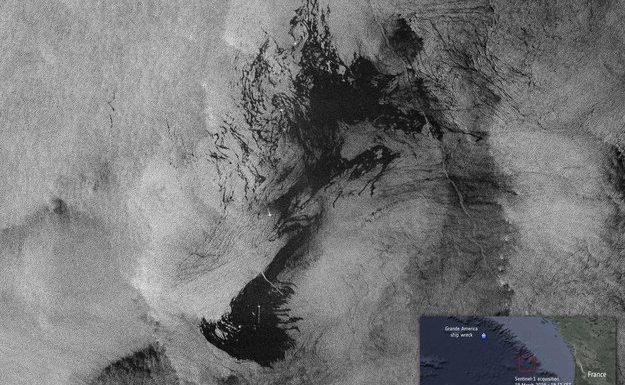 La marée noire du Grande America vue de l’espace