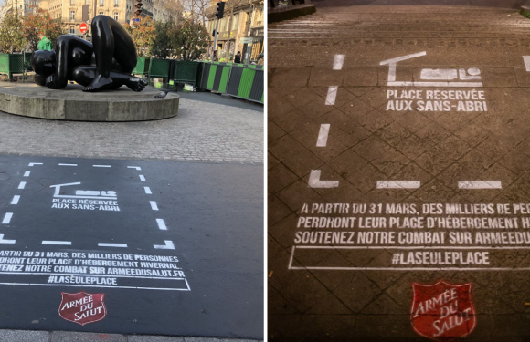 L’Armée du Salut crée des “places sans-abri” pour sensibiliser à la fin de la trêve hivernale