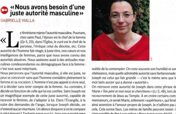 Nous avons besoin d’une juste autorité masculine