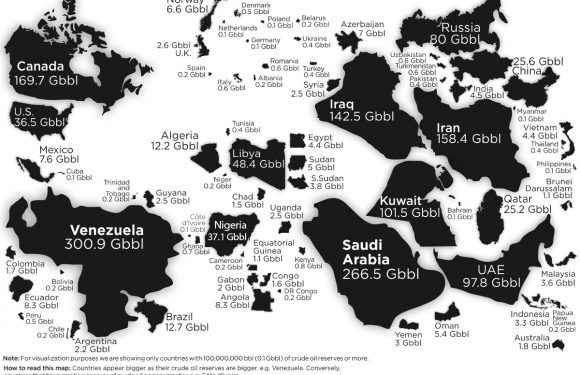 Map: The Countries With the Most Oil Reserves