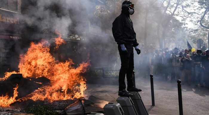 Clashes as May Day protesters march in cities across Europe