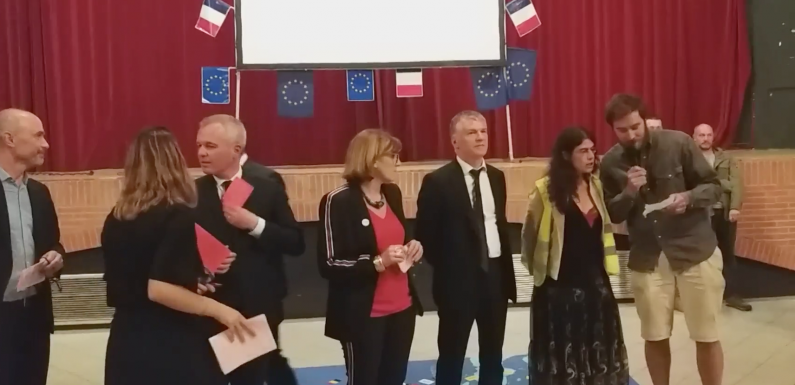 Les Gilets jaunes perturbent le meeting du ministre François de Rugy