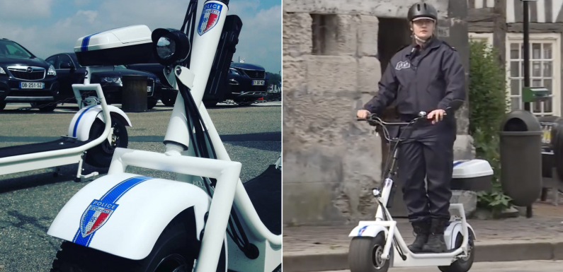À Honfleur, les policiers municipaux se déplacent en trottinettes électriques