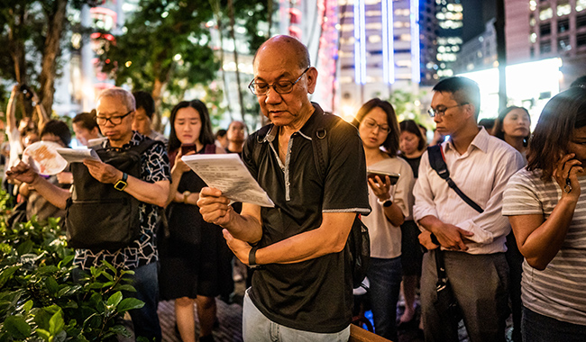 Ce chant chrétien qui sert de cri de ralliement aux manifestants de Hongkong