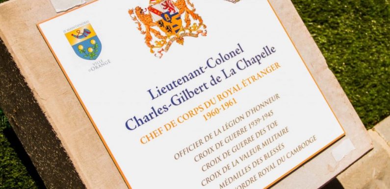 Hommage au lieutenant-colonel Charles-Gilbert de La Chapelle à Orange